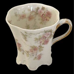 Haviland & Co France Porcelain Floral Chocolate Teacup By J.T. Bowman & Sons